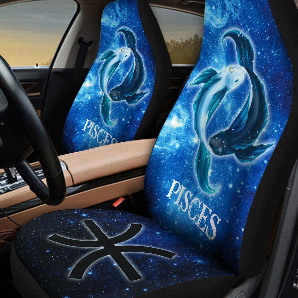 Colorful Zodiac Design Pisces 3D Car Seat Covers