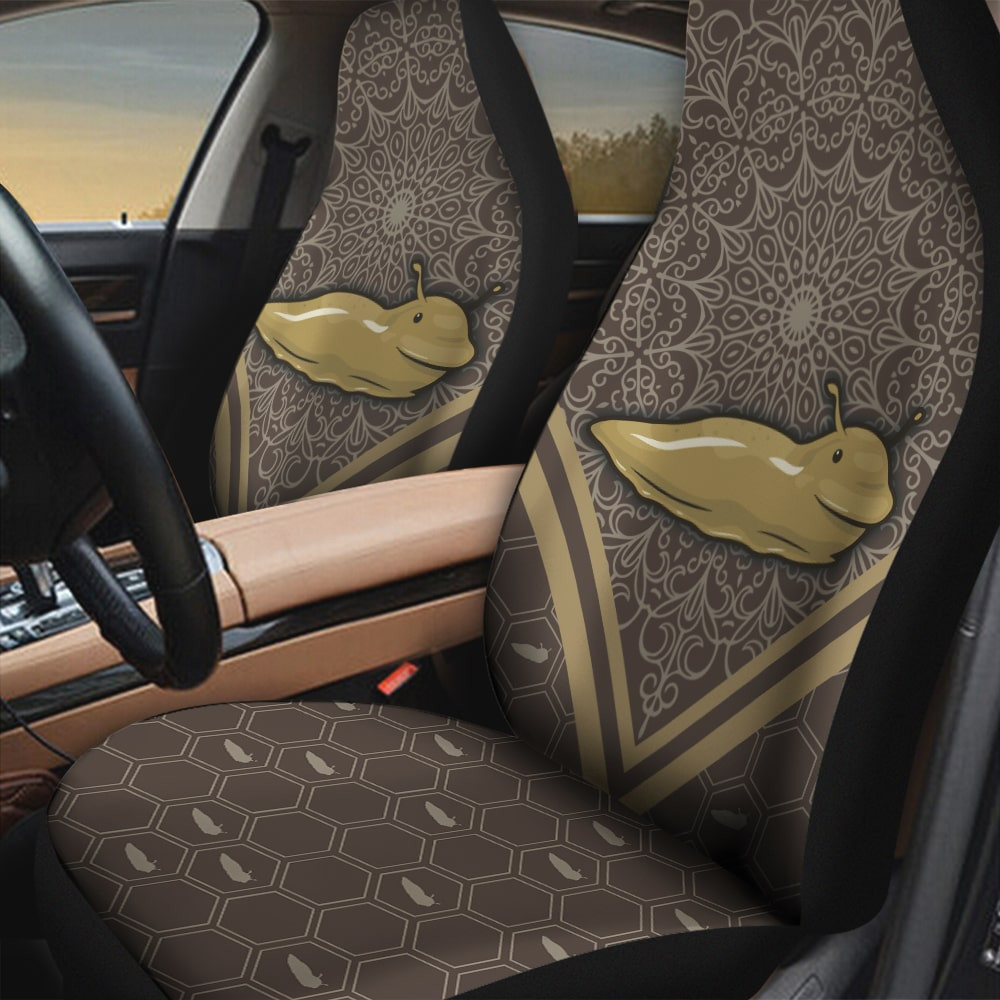 Banana Slug Mandala Pattern Background Car Seat Cover