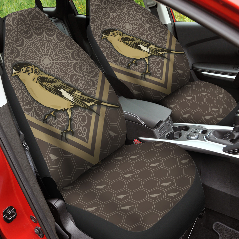 American Goldfinch Vintage Pattern Car Seat Cover