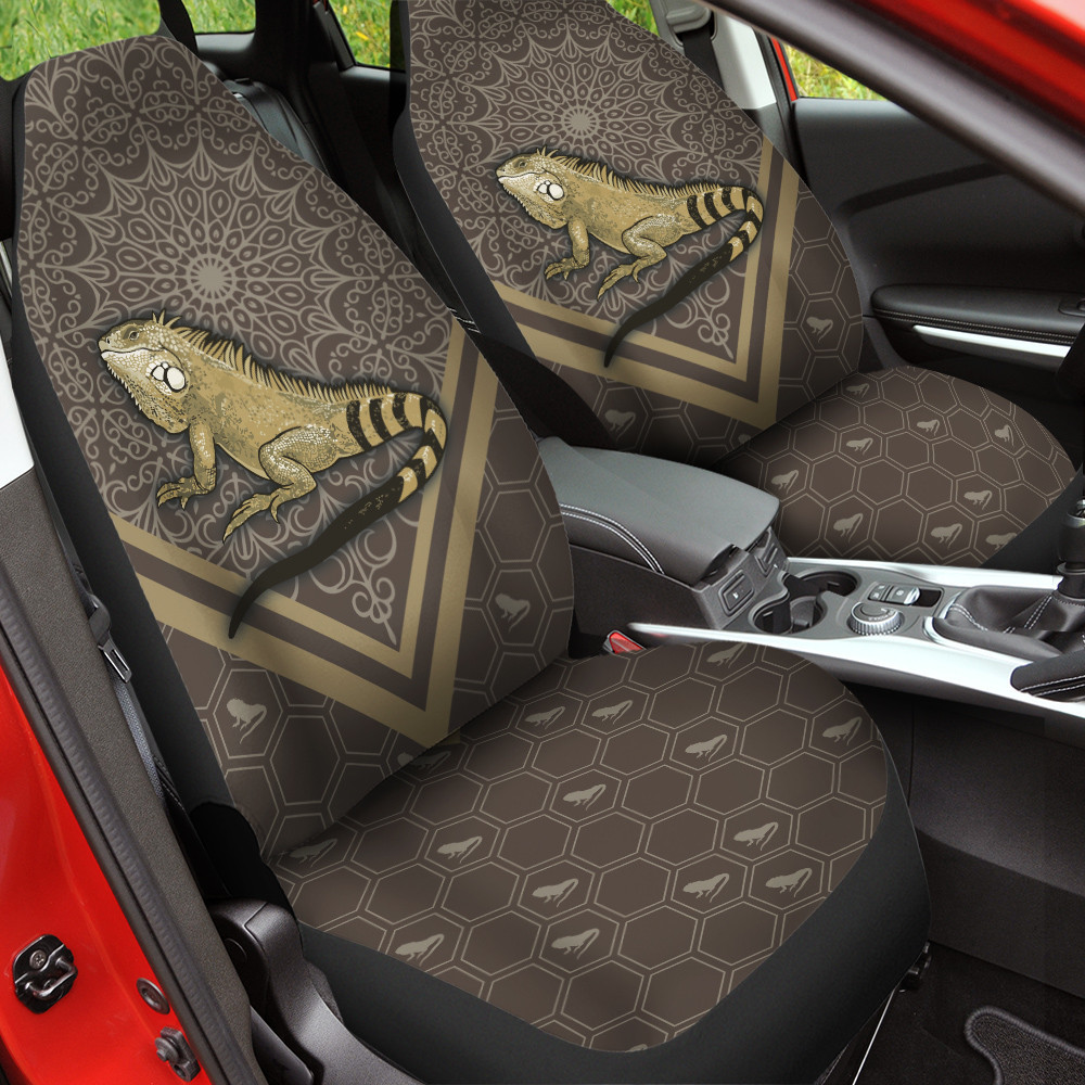 Land Iguana Vintage Pattern Car Seat Cover