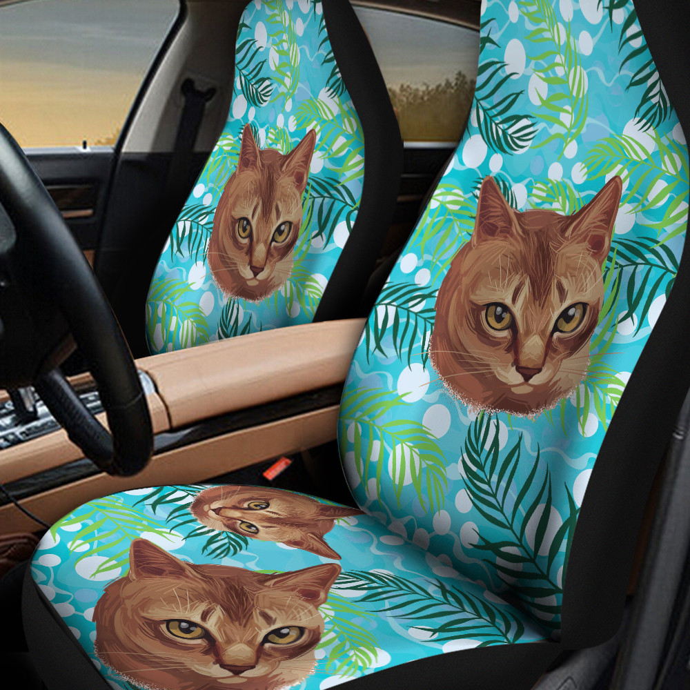 Tropical Somali Cat Cute Car Seat Cover
