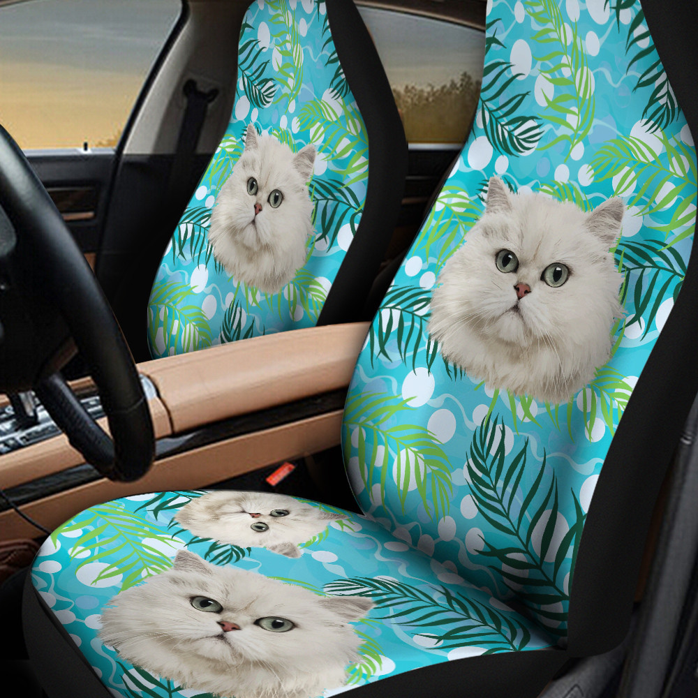 Tropical Chinchilla Cat Cute Car Seat Cover