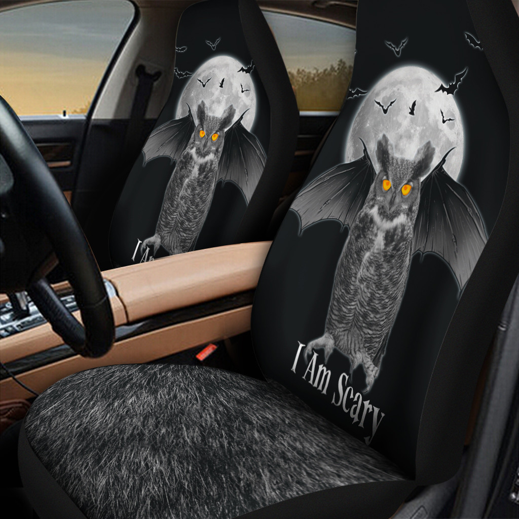 Owl Devil Wing I Am Scary Car Seat Cover