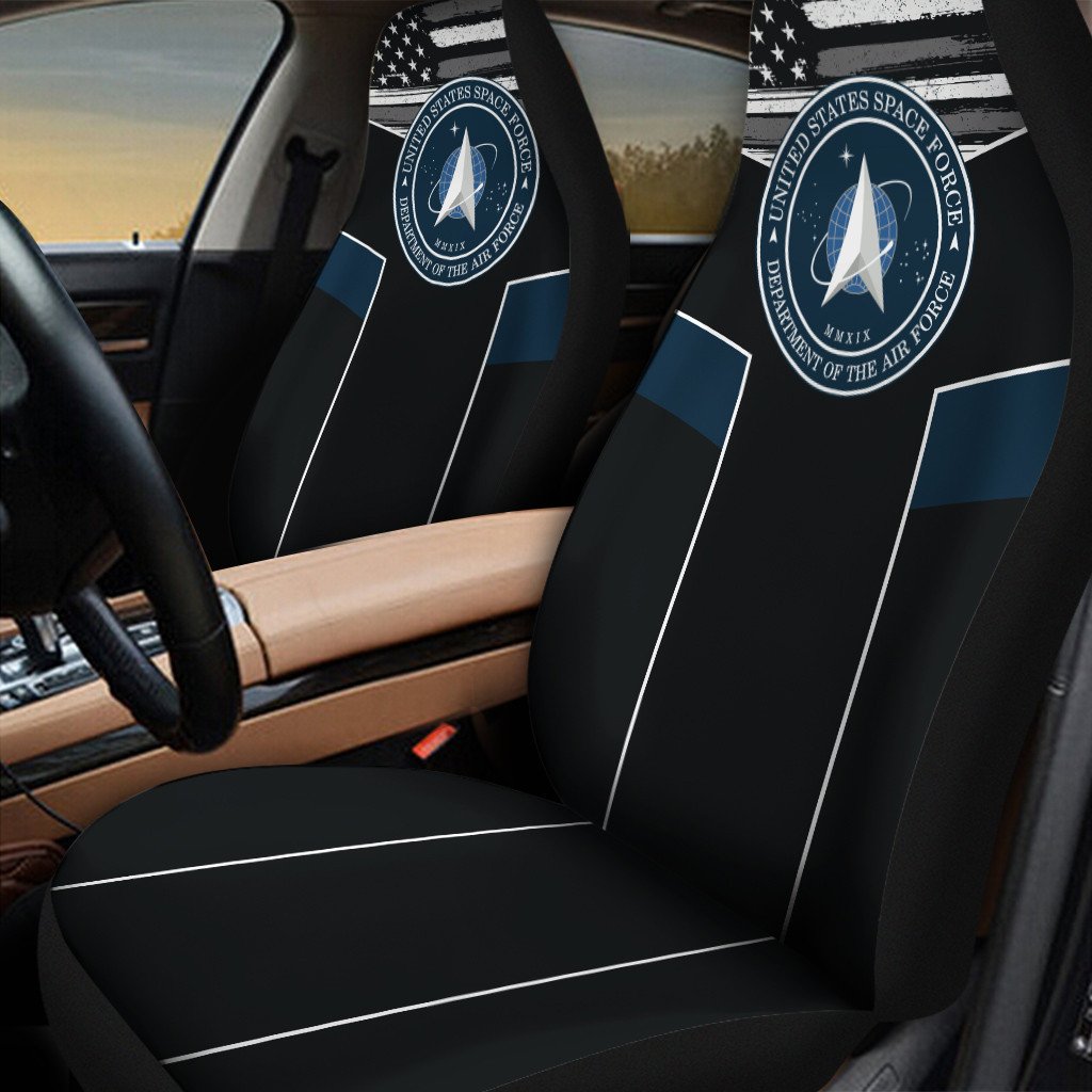 US Space Force Blue And Black Car Seat Cover
