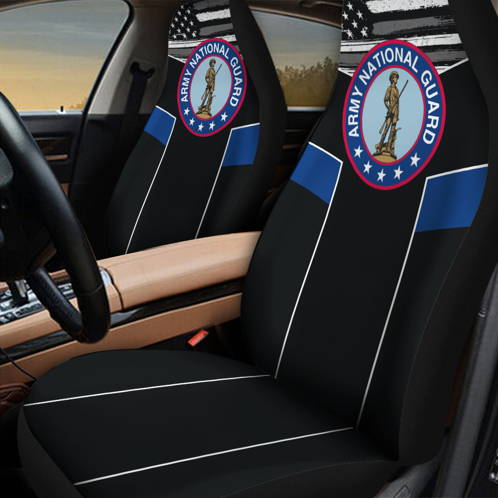 Army National Guard Blue And Black Car Seat Cover