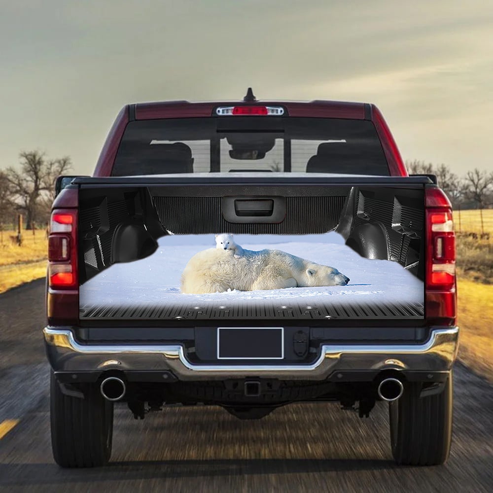 Polar Bear 3D Graphic Tailgate Decal Car Back Sticker
