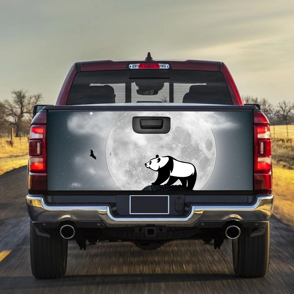 Panda And Bat Inside Moon Background Tailgate Decal Car Back Sticker