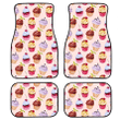 Multicolored Cream Cakes Cupcakes On Pink Background Car Mats Car Floor Mats