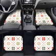 Geometric Snowflakes Nordic Pattern In Christmas Traditional Colors Car Mats Car Floor Mats