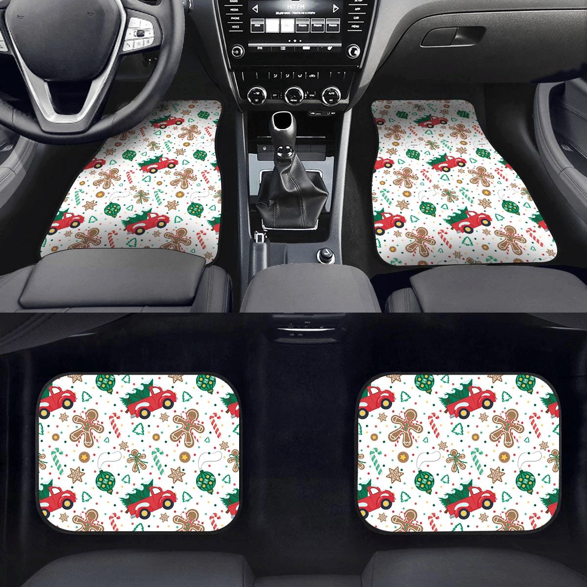 Sweet Cookies Candy And Vintage Red Truck Pattern Car Mats Car Floor Mats