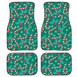 Christmas Holly Berries And Candy Canes Car Mats Car Floor Mats