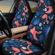 Shapes Of Pinky Flamingo And Tiny White Flower All Over Print Car Seat Cover