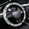 Abstract Geometric Seamless Pattern With Animal Printed Car Steering Wheel Cover