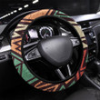 Tribal Grunge Pattern Printed Car Steering Wheel Cover