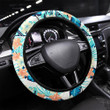 Abstract Tropical Pattern Printed Car Steering Wheel Cover