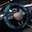 Ice Grunge Seamless Texture Printed Car Steering Wheel Cover