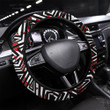 Aztec Seamless Pattern With Glass Effect Printed Car Steering Wheel Cover