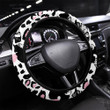 Abstract Tropical Floral Seamless Pattern Printed Car Steering Wheel Cover