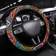 Hipster Geometric Seamless Pattern Printed Car Steering Wheel Cover