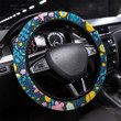 Exotic Tropical Fruits Pattern Printed Car Steering Wheel Cover