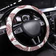 Ornamental Mehndi Seamless Pattern Printed Car Steering Wheel Cover