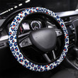 Seamless Leopard Skin Pattern Printed Car Steering Wheel Cover