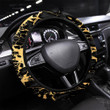 Gold Marble Background Printed Car Steering Wheel Cover