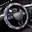 Seamless Floral Pattern Printed Car Steering Wheel Cover