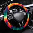 Spectrum Wave Seamless Texture Printed Car Steering Wheel Cover
