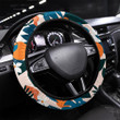 Collage Contemporary Floral Seamless Pattern Printed Car Steering Wheel Cover