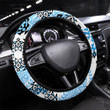 Ethnic Background Tribal Seamless Pattern Printed Car Steering Wheel Cover