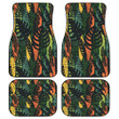 Multicolor Monster Leaf And Tropical Leaves All Over Print Car Floor Mats