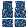 Blue Tone Flower And Leaf Paisley Pattern Skin All Over Print Car Floor Mats