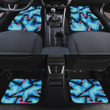 Blue Tone Grunge Graffiti Geometric Shapes All Over Print All Over Print Car Floor Mats