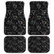 Rainbow Triangle Symbol Black And White Dust Galaxy Theme All Over Print Car Floor Mats