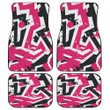 Pink Color Grunge Graffiti Geometric Shapes All Over Print All Over Print Car Floor Mats