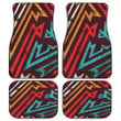 Blurry Tribal Lines Lunarable Pattern In Hot Color All Over Print Car Floor Mats