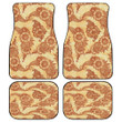 Orange Chinese Hibiscus Flower Henna Style Yellow Theme All Over Print Car Floor Mats