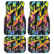 Light Space Blue Multicolot Space Geometric Seamless Pattern All Over Print Car Floor Mats