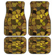 Collection Of Yellow Dot Pattern Abstract Theme All Over Print Car Floor Mats
