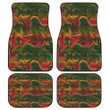 Hot Colors Psychedelic Disco Trippy Wavy Line All Over Print Car Floor Mats