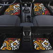 Multicolor Grunge Graffiti Geometric Shapes Grey Red Yellow All Over Print Car Floor Mats