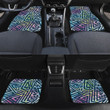 Multicolor Hot Blocks Purple To Blue Geometric Pattern All Over Print All Over Print Car Floor Mats