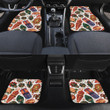 Collection Of Colorful Hawaiian Wooden Totems Symbol White Theme All Over Print Car Floor Mats