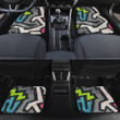 Multicolor Grunge Graffiti Geometric Pattern All Over Print Car Floor Mats