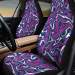 Purple Pink Marble Pattern Abstract Liquid Painting All Over Print Car Seat Cover