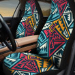 Chromatic Hot Blocks Geometric Shapes All Over Print All Over Print Car Seat Cover