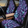 Blurry Purple Grunge Graffiti Geometric Shapes All Over Print All Over Print Car Seat Cover