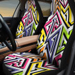 Multicolor Grunge Graffiti Geometric Shapes All Over Print All Over Print Car Seat Cover
