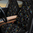 Rainbow Triangle Symbol Black And White Dust Galaxy Theme All Over Print Car Seat Cover